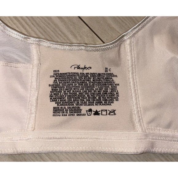 Playtex 18 Hour E525 Wire Free Bra Posture Boost PowerSupport Smoothing 38C - Picture 6 of 6